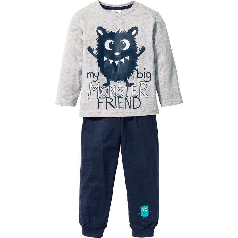 bpc bonprix collection Bonprix - Pyjama (Ens. 2 pces.) gris pour enfant