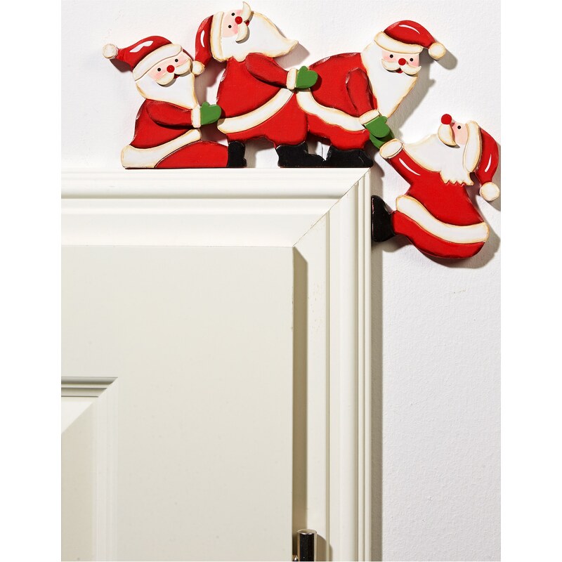 bpc living Bonprix - Décoration d'encadrement de porte Santa Claus rouge pour maison