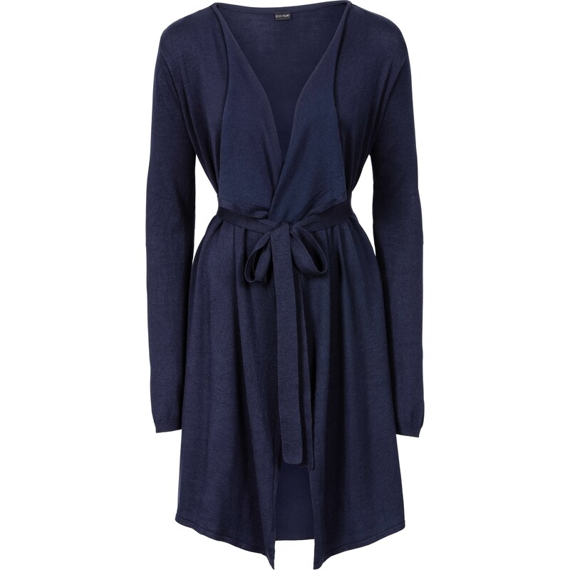 BODYFLIRT Bonprix - Manteau en maille bleu pour femme