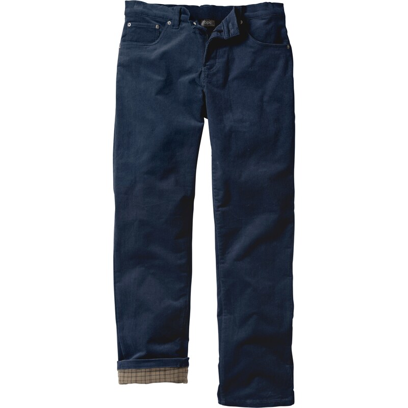 bpc bonprix collection Bonprix - Pantalon en velours côtelé extensible thermo bleu pour homme