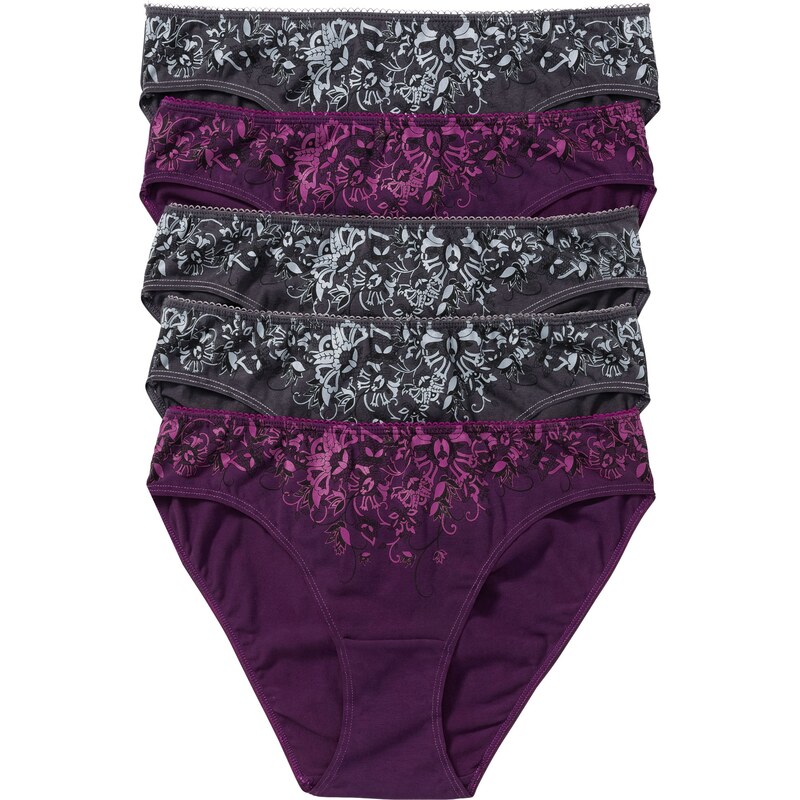 bpc selection Bonprix - Lot de 5 slips violet pour femme