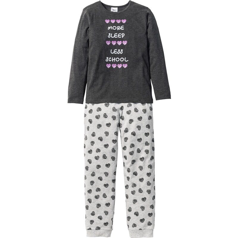 bpc bonprix collection Bonprix - Pyjama (Ens. 2 pces.) gris pour enfant