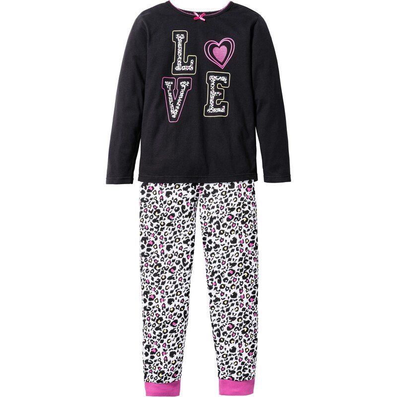 bpc bonprix collection Bonprix - Pyjama (Ens. 2 pces.) noir pour enfant
