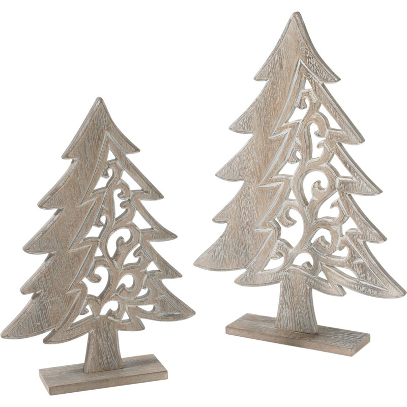 bpc living Bonprix - Décorations Sapins de Noël en bois (Ens. 2 pces.) pour maison