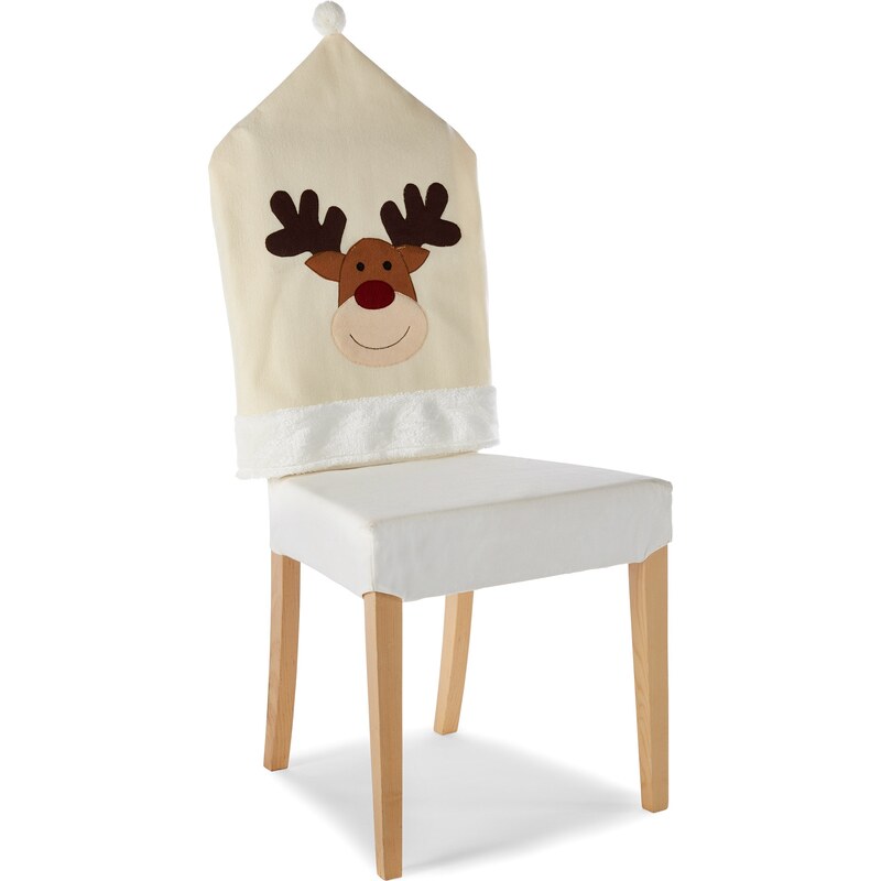 bpc living Bonprix - Lot de 4 housses de chaise Élan beige pour maison