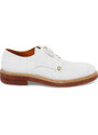 Chaussures à lacets Cesare Paciotti 308 Madison NYC en chamois blanc
