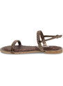 Sandales plates Alberto Venturini FLAT en cristal bronze