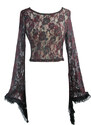 T-shirt Crop Top à manches longues pour femmes DEVIL FASHION - TT08702