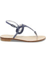 Sandales plates Capri POSITANO en scintillement bleu