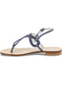 Sandales plates Capri POSITANO en scintillement bleu