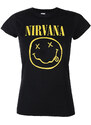 Tee-shirt métal pour femmes Nirvana - Yellow Happy Face - ROCK OFF - NIRVTS04LB