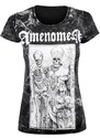 T-shirt hardcore pour femmes - POPE AND DEATH - AMENOMEN - OMEN085DA ALLPRINT WHITE