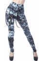 Pantalon pour femmes (leggings) CHEMICAL BLACK - MORWENNA - NOIR/BLANC TIE DYE - POI1017