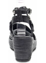 Chaussures compensées A.S.98 en cuir noir
