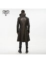 Manteau pour homme DEVIL FASHION - Villain Blues Punk Faux Cuir Trench Coat - Marron - CT18002