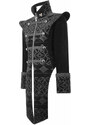 Manteau pour homme DEVIL FASHION - Manteau Bodom Velours Gothique Floral Avec Fente - CT152