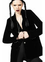 Manteau pour femme (veste de costume ) KILLSTAR - Astaroth Velvet Boyfriend Blazer - Noir - KSRA007909