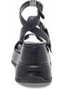 Chaussures compensées A.S.98 BALENCIAGA en cuir noir