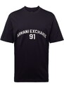 ARMANI EXCHANGE T-Shirt bleu marine / blanc