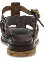 Sandales plates A.S.98 FUSBET DOPPIO FONDO en cuir brun foncé