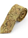 Tailor Toki Cravate à motif cachemire de couleur or