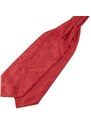 Tailor Toki Cravate Ascot à motif cachemire rouge