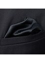 Trendhim Pochette de costume unie noir brillant
