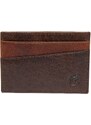 Lucleon Mini porte-cartes Montreal en cuir dégradé de marron RFID