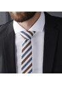 Tailor Toki Cravate à rayures bleues et marron