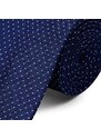Trendhim Cravate en soie bleu marine à pois blancs