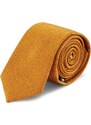 Bohemian Revolt Cravate ocre en sergé de soie 6 cm