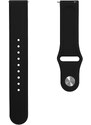 Trendhim Bracelet de montre en caoutchouc noir de 22 mm - Fixation rapide