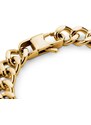 Lucleon Nomen | Bracelet en acier doré avec plaque d'identification - 10 mm