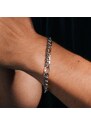 Lucleon Essentials | Bracelet argenté à chaîne Figaro 6 mm