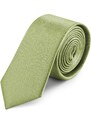 Trendhim Cravate étroite en satin vert pâle 6 cm