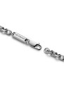 Seizmont Argentia | 925s | Bracelet à chaîne en argent sterling plaqué rhodium de 4 mm
