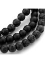 Lucleon Set de bracelets avec perles en onyx noir, roche de lave, turquoise et hématite