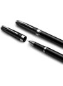 Trendhim Set de stylos à bille élégants noir et argenté
